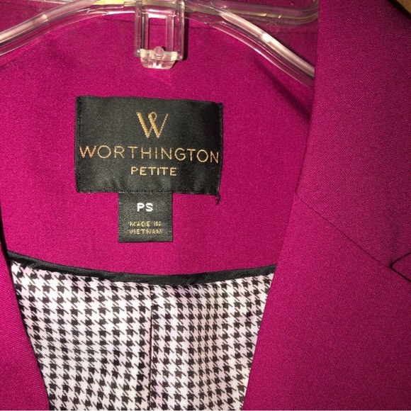 Worthington Black Blazer with Houndstooth Lining | Women’s Work Jacket - Picture 7 of 15